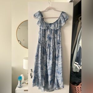 L'AGENCE Blue Textured Dress